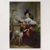 ヴィンテージグルジア読ポートレートの愛犬 ジグソーパズル (縦)