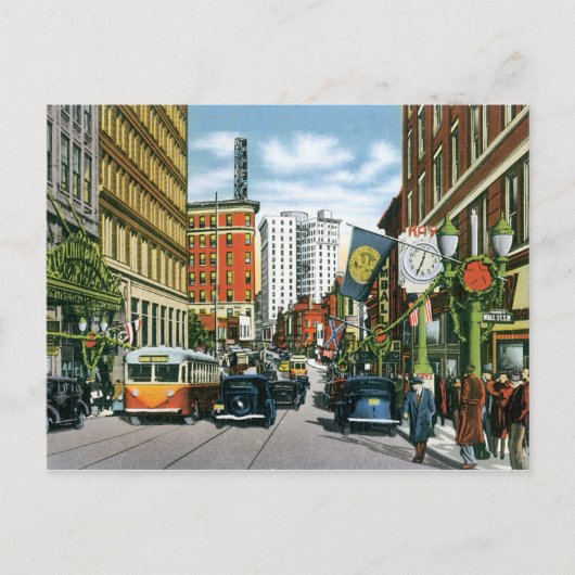 ヴィンテージグルジア通りシーン ポストカード (正面)