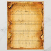 ヴィンテージグルンジーモーツァルト音楽スクラップブック紙 (正面)