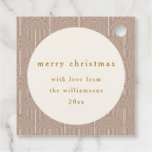 ヴィンテージグルービジオメトリックラインカスタムクリスマス フェイバータグ (裏面)