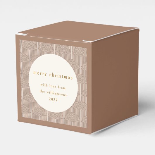 ヴィンテージグルービジオメトリックラインカスタムクリスマス フェイバーボックス (正面サイド)