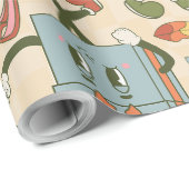 ヴィンテージグルービディスコのクリスマスツリー ラッピングペーパー (ロールコーナー)