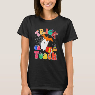 ヴィンテージグルービトリック又は教え先生ハロウィンR Tシャツ