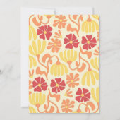 ヴィンテージグルービーフラワーハロー八十誕生日 招待状 (裏面)