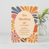 ヴィンテージグルーヴィボホビーチイおもしろいビベス結婚ズ 招待状 (スタンド正面)