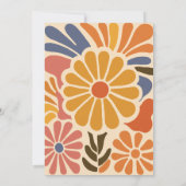 ヴィンテージグルーヴィボホビーチイおもしろいビベス結婚ズ 招待状 (裏面)