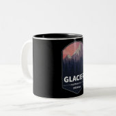 ヴィンテージグレイシャーナショナルパークモンタナマウンテン ツートーンマグカップ (正面左)