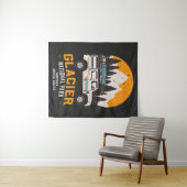 ヴィンテージグレイシャーナショナルパークロードトリップモンタナ タペストリー (インサイチュ(横))