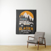 ヴィンテージグレイシャーナショナルパークロードトリップモンタナ タペストリー (インサイチュ)