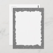 ヴィンテージグレイ引き裂き紙カスタム縁どテンプレート ポストカード (正面/裏面)