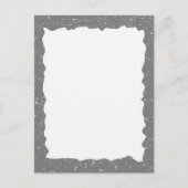 ヴィンテージグレイ引き裂き紙カスタム縁どテンプレート ポストカード (正面)