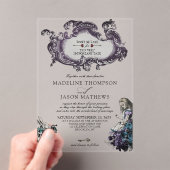 ヴィンテージグレイ暗黒のアリスのワンダーランド結婚ズ アクリル招待状 (インサイチュ (ポータブル))