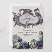 ヴィンテージグレイ暗黒のアリスのワンダーランド結婚ズ セーブザデート (正面)