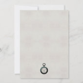 ヴィンテージグレイ暗黒のアリスのワンダーランド結婚ズ 招待状 (裏面)