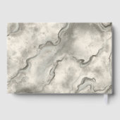 ヴィンテージグレイ結婚マーブルズゲストブックギフト ゲストブック (裏面)