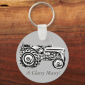 ヴィンテージグレイ・マッサージ・ファージェソン・トラクターの写真 キーホルダー (正面)