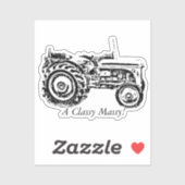 ヴィンテージグレイ・マッサージ・ファージェソン・トラクターの写真 シール (シート)