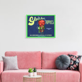 ヴィンテージグレンイアン・りんごのロゴ、ホイパー、ワシントン、 キャンバスプリント (インサイチュ (リビング))