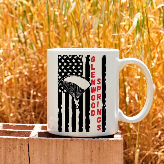 ヴィンテージグレンウッド春パラグライディングスカイダイビング コーヒーマグカップ