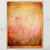 ヴィンテージグレンジーフローラスクラップブック紙 (正面)