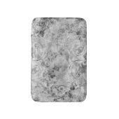 ヴィンテージグレーと白い絨毯（巻物付き） バスマット (正面縦)