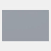 ヴィンテージグレーと白の雪片パターン ラッピングペーパーシート (正面2)