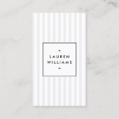 ヴィンテージグレーと白ストライプ色 名刺 (正面)
