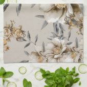 ヴィンテージグレーと金ゴールド キッチンタオル (折り畳み)