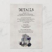 ヴィンテージグレーのアリス結婚インワンダーランド詳細 エンクロージャーカード (正面)