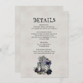 ヴィンテージグレーのアリス結婚インワンダーランド詳細 エンクロージャーカード (正面/裏面)