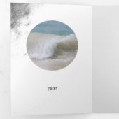 ヴィンテージグレーグランジスマッジ円フレーム 三つ折りカード (内部最初)