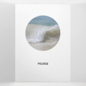 ヴィンテージグレーグランジスマッジ円フレーム 三つ折りカード (内部中)