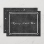 ヴィンテージグレーダマスクポスタースタイルRSVPポストカード インビテーションポストカード (正面/裏面)