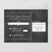 ヴィンテージグレーダマスクポスタースタイルRSVPポストカード インビテーションポストカード (裏面)