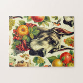 ヴィンテージグレートダネドッグイラストレーション ジグソーパズル (横)