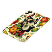 ヴィンテージグレートダネドッグイラストレーション マグネット (左側)