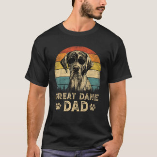 ヴィンテージグレートダンパパ愛犬家ファーザーズデイティー Tシャツ