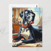 ヴィンテージグレート絵を描・ダン ポストカード (正面/裏面)