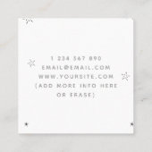 ヴィンテージグレーニードル&スタースパークルテーラースタイリスト スクエア名刺 (裏面)