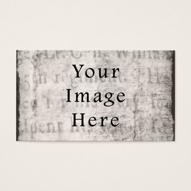 ヴィンテージグレーブラックスクリプト文字パーチメント紙 (正面)