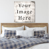 ヴィンテージグレーブラックスクリプト文字パーチメント紙 キャンバスプリント (インサイチュ (寝室))