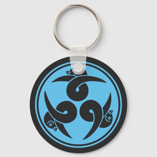 ヴィンテージグレーブルースリージェーズジャパンモンオリエンタル キーホルダー (正面)