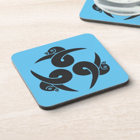 ヴィンテージグレーブルースリージェーズジャパンモンオリエンタル コースター (左側)