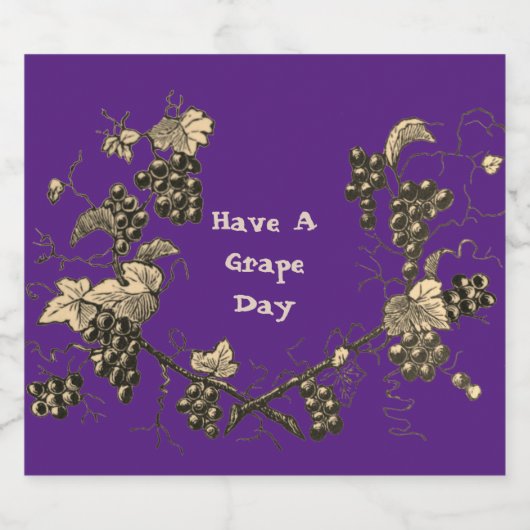 ヴィンテージグレープつる植物の日素晴らしユーモア食べ物パン ビールラベル (シングルラベル)