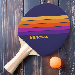 ヴィンテージグレープストライプのレインボー 卓球ラケット
