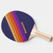 ヴィンテージグレープストライプのレインボー 卓球ラケット (横)
