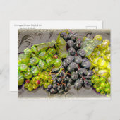 ヴィンテージグレープデジタルアートはがき ポストカード (正面/裏面)