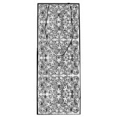 ヴィンテージグレープフィン白黒パターンワインバッグ ワインギフトバッグ (裏面)