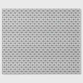 ヴィンテージグレーホワイトジャパン浴衣の幾何学模様 ラッピングペーパー (フラット)