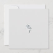 ヴィンテージグレーボタニカルリハーサルディナー 招待状 (裏面)